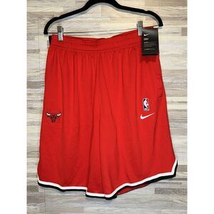 Chicago Bulls Shorts Men Medium Red Black Nike Drifit Athletic Basketball #153